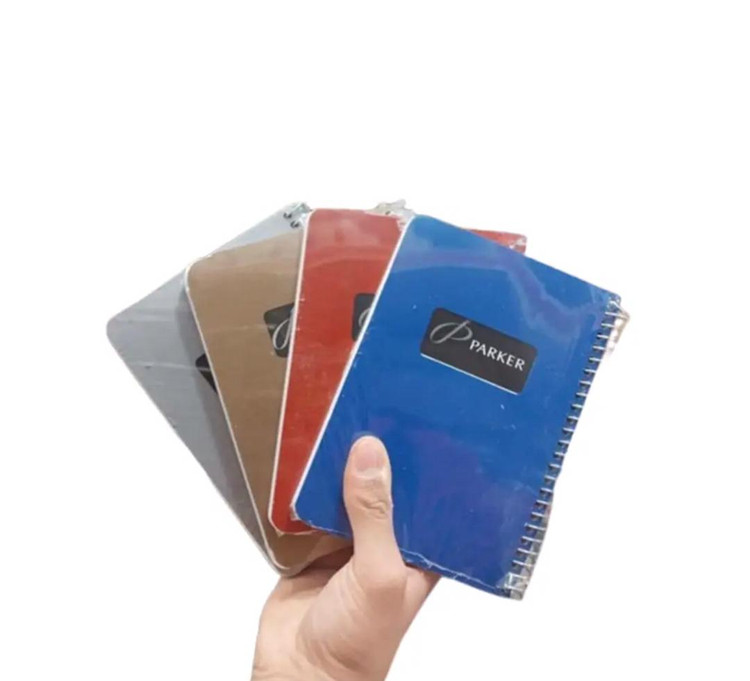 دفترچه یادداشت پنجره دار 16*11 سیم از بغل 100 برگ پارکر(بسته 12 عددی)