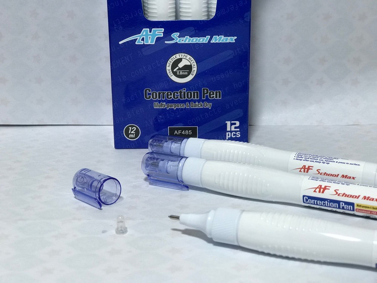 لاک غلط گیر قلمی12 میل مدلAF485 اسکول مکس(بسته 12 عددی)